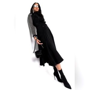 High Fashion Rhinestone Trench Coat dress!!!